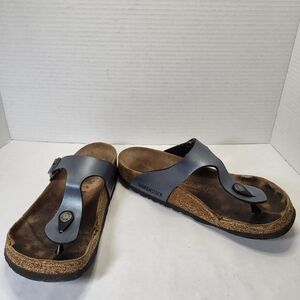 Birkenstock Gizeh Sandals Slip on Size EU 38 W 7.5-8 M 5.5 Ice Pearl Onyx